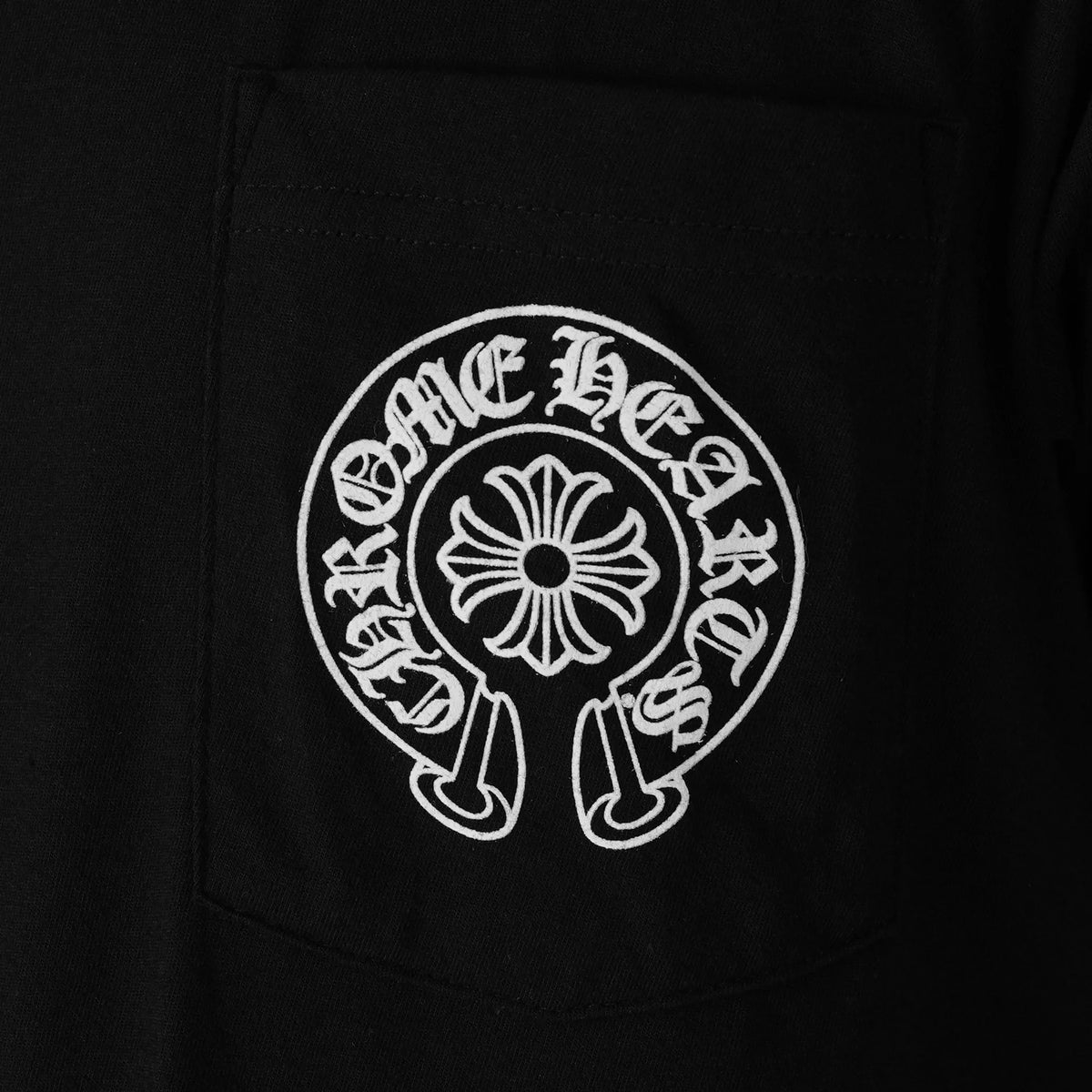 Chrome Hearts Horse Shoe Logo Pocket Black Tee